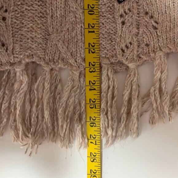 VENUS Sweater Turtle Cowl Neck Knit Ribbed Bell Sleeve Fringe Hem Cozy Warm NWT - Picture 13 of 13